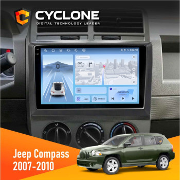 Штатна магнітола Jeep Compass 2007-2010 Cyclone C10-012 4x64 DSP 4G