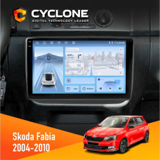 Штатная магнитола Skoda Fabia 2004-2010 Cyclone C10005 4x64, 4G, DSP, 2k
