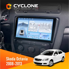 Штатная магнитола Skoda Octavia A5 2008-2013 Black Cyclone C10005 4x64, 4G, DSP, 2k