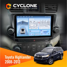 Штатная магнитола Toyota Highlander 2008-2013 Cyclone C10005 4x64, 4G, DSP, 2k