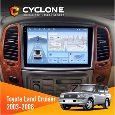 Штатная магнитола Toyota Land Cruiser (100) 2003-2008 Cyclone C10005 4x64, 4G, DSP, 2k