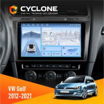 Штатная магнитола Volkswagen Golf 2012-2021 Cyclone C10-012 4x64 DSP 4G