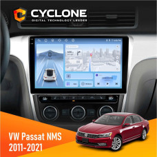 Штатная магнитола Volkswagen Passat NMS 2011-2021 Cyclone C10005 4x64, 4G, DSP, 2k