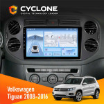 Штатная магнитола Volkswagen Tiguan, Golf Plus 2008-2016 Black Cyclone C10-012 4x64 DSP 4G