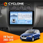 Штатна магнітола Volkswagen Touran 2003-2010 Black Climate Cyclone C10-012 4x64 DSP 4G