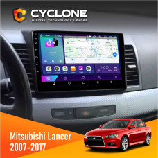 Штатна магнітола Mitsubishi Lancer X 2007-2017 Cyclone C10-002 2x32, 4G, 2k