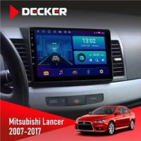 Штатная магнитола Mitsubishi Lancer X 2007-2017 AMP Rockford Decker D10-002 6x128, DSP, 360, 2k