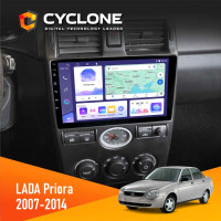 Штатная магнитола Lada Priora Black 2007-2014 Cyclone C9-011 4x64, DSP