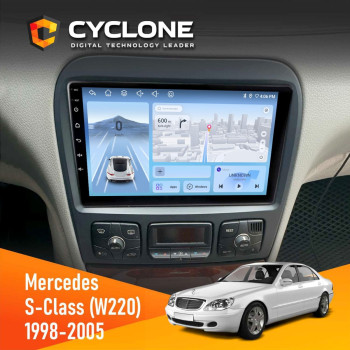 Штатна магнітола Mercedes-Benz S-Class (W220) 1998-2005 Cyclone C9-012 4x64 DSP 4G