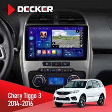 Штатная магнитола Chery Tiggo 3 2014-2016 Decker D10-005 4x64, DSP, 360, 4G, 2k