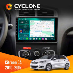 Штатная магнитола Citroen C4 2010-2015 Cyclone C10-013 4x64 DSP 4G