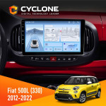 Штатная магнитола Fiat 500L (330) 2012-2022 Cyclone C10-012 4x64 DSP 4G