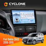 Штатная магнитола Fiat Doblo (263) 2010-2015 Cyclone C10-012 4x64 DSP 4G