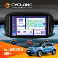 Штатная магнитола Fiat 500X (334) 2015+ Cyclone C9-011 4x64, DSP