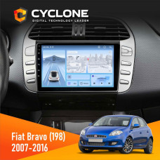 Штатна магнітола Fiat Bravo (198) 2007-2016 Cyclone C9-012 4x64 DSP 4G