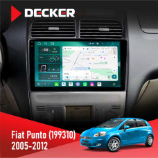 Штатна магнітола Fiat Punto, Linea 2005-2014 Decker D9-004 6x128, DSP 360, 2k