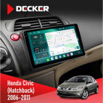 Штатная магнитола Honda Civic 2006-2011 (Hatchback) Decker D10-004 6x128, DSP, 360, 2k