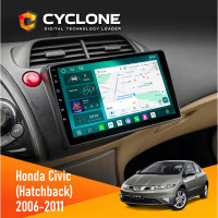 Штатная магнитола Honda Civic 2006-2011 (Hatchback) Cyclone C10-013 4x64 DSP 4G