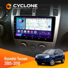 Штатная магнитола Hyundai Tucson 2005-2010 Black Cyclone C10-002 2x32, 4G, 2k