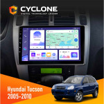Штатная магнитола Hyundai Tucson 2005-2010 Black Cyclone C10-011 4x64, DSP