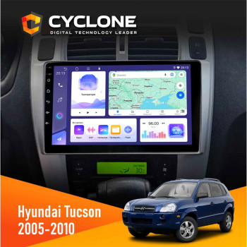 Штатная магнитола Hyundai Tucson 2005-2010 Black Cyclone C10-011 4x64, DSP
