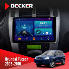 Штатна магнітола Hyundai Tucson 2005-2010 Black Decker D10-002 6x128, DSP, 360, 2k