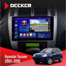 Штатна магнітола Hyundai Tucson 2005-2010 Black Decker D10-005 4x64, DSP, 360, 4G, 2k