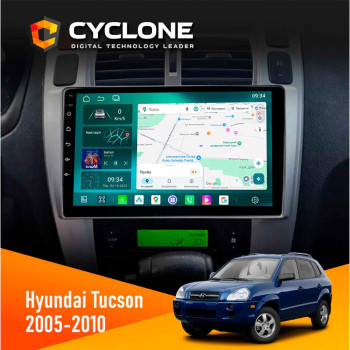 Штатна магнітола Hyundai Tucson 2005-2010 Black Cyclone C10-013 4x64 DSP 4G