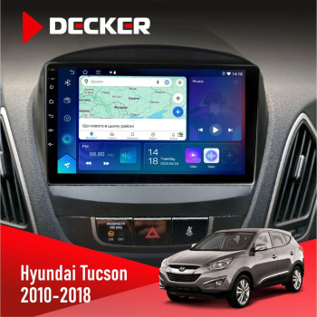 Штатна магнітола Hyundai Tucson 2010-2018 Decker D9-007 4x64 DSP 360 4G