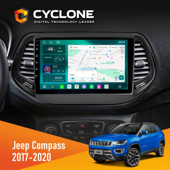 Штатная магнитола Jeep Compass 2017-2020 Cyclone C10-013 4x64 DSP 4G