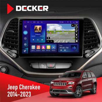 Штатна магнітола Jeep Cherokee 2014-2023 Decker D10-005 4x64, DSP, 360, 4G, 2k