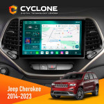 Штатная магнитола Jeep Cherokee 2014-2023 Cyclone C10-013 4x64 DSP 4G
