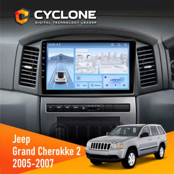 Штатна магнітола Jeep Grand Cherokee 2005-2007 Big Screen Cyclone C10-012 4x64 DSP 4G