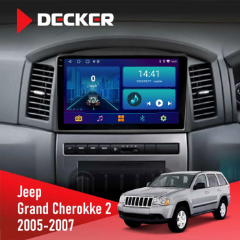 Штатна магнітола Jeep Grand Cherokee 2005-2007 Big Screen Decker D10-002 6x128, DSP, 360, 2k