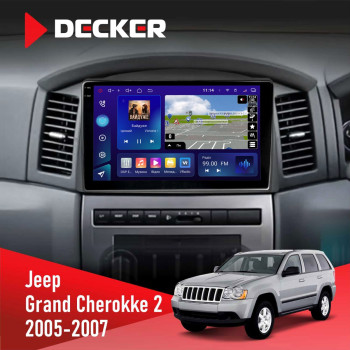 Штатна магнітола Jeep Grand Cherokee 2005-2007 Big Screen Decker D10-005 4x64, DSP, 360, 4G, 2k