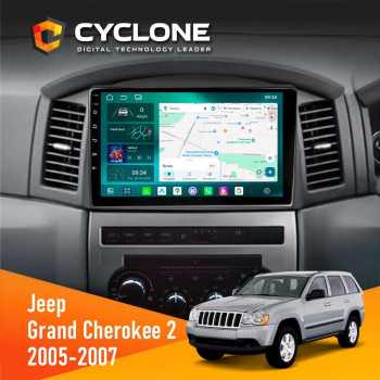 Штатная магнитола Jeep Grand Cherokee 2005-2007 Big Screen Cyclone C10-013 4x64 DSP 4G