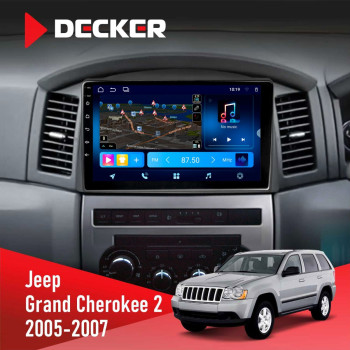 Штатная магнитола Jeep Grand Cherokee 2005-2007 Big Screen Decker D10-008 8x128 DSP 4G