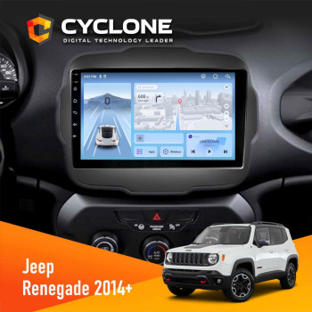 Штатная магнитола Jeep Renegate 2014+ Cyclone C9-012 4x64 DSP 4G