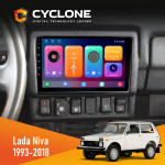 Штатная магнитола Lada Niva 1993-2018 Cyclone C9-001 2x64 CPL