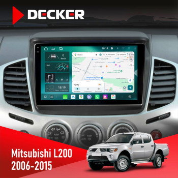 Штатна магнітола Mitsubishi L200 2006-2015 Decker D9-004 6x128, DSP 360, 2k