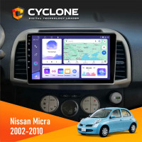 Штатна магнітола Nissan Micra 2002-2010 Cyclone C9-011 4x64, DSP