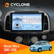 Штатна магнітола Nissan Micra 2002-2010 Cyclone C9-012 4x64 DSP 4G