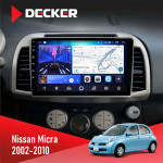 Штатная магнитола Nissan Micra 2002-2010 Decker D9-006 4x64, 4G