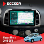 Штатная магнитола Nissan Micra 2002-2010 Decker D9-004 6x128, DSP 360, 2k