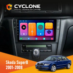Штатна магнітола Skoda SuperB 2001-2008 Cyclone C9-001 2x64 CPL