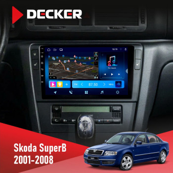 Штатна магнітола Skoda SuperB 2001-2008 Decker D9-008 8x128 DSP 4G