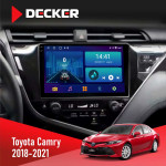 Штатная магнитола Toyota Camry 2018-2021 Decker D10-002 6x128, DSP, 360, 2k
