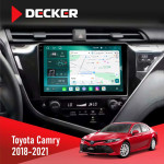 Штатная магнитола Toyota Camry 2018-2021 Decker D10-004 6x128, DSP, 360, 2k