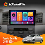 Штатная магнитола Toyota Corolla 2001-2006 Cyclone C9-001 2x64 CPL