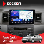 Штатная магнитола Toyota Corolla 2001-2006 Decker D9-006 4x64, 4G